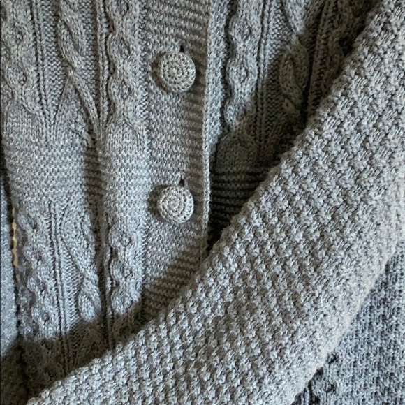 Mayoral Chic grey and fur trim woven sweater coat - Picture 5 of 8
